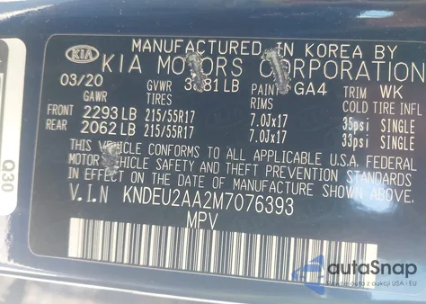 2021 Kia Seltos S from USA, damaged, VIN KNDEU2AA2M7076393